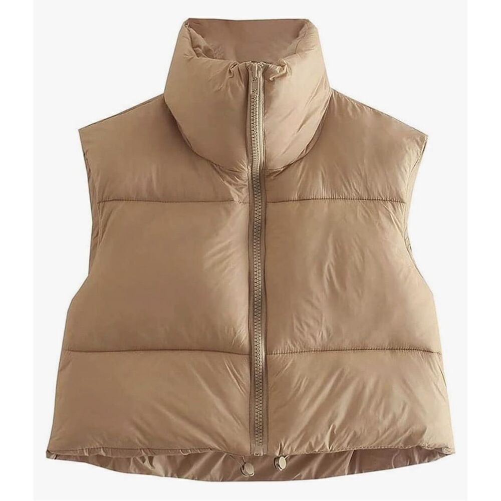 NEW Crop Puffer Vest Winter Lightweight M